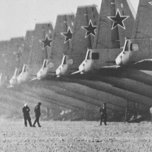 Tupolev TU95 in a line