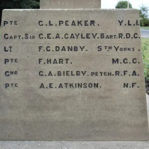 BROMPTON and SAWDON WAR MEMORIAL, YORKSHIRE