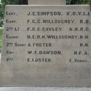 BROMPTON and SAWDON WAR MEMORIAL, YORKSHIRE