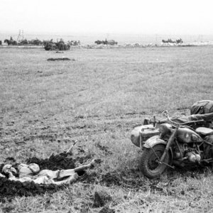 German Motorbike and Sidecar , Russian Front WW2