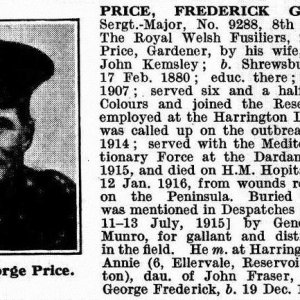 PRICE, Frederick George