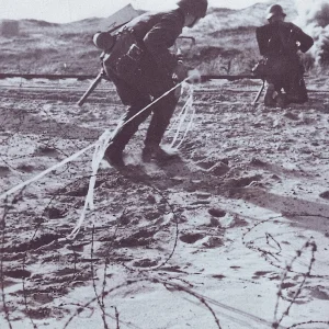 German Troops Beach Defences