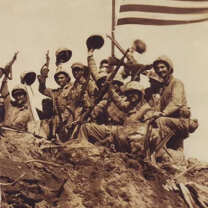 US Troops with Flag