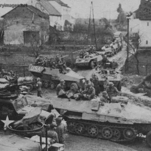 Allied Troops use captured German Halftrack