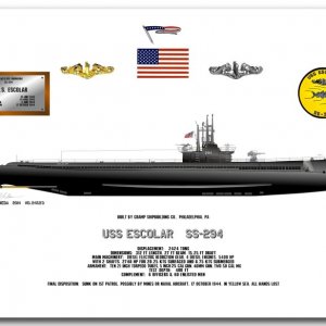 USS Escolar SS 294 by George Bieda