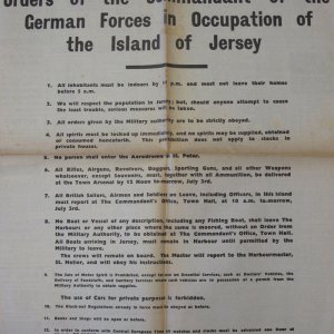 German Orders Occupation of Jersey 1940