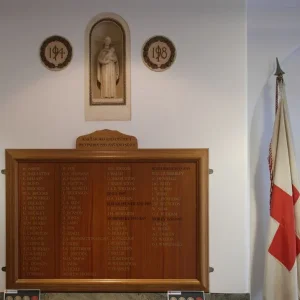 Knutsford WW2 Fallen Wooden Panel with statue