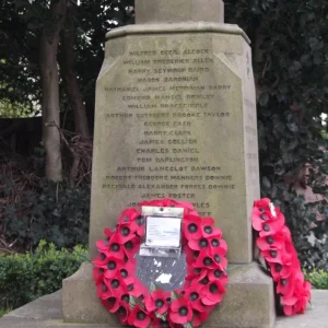 Over Knutsford War Memorial, Cheshire