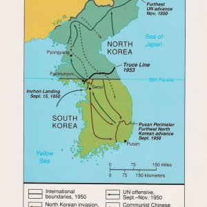 Korean war map