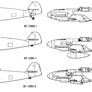 BF109 variant drawings