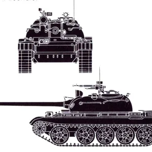 Russian T55 silhouette plan