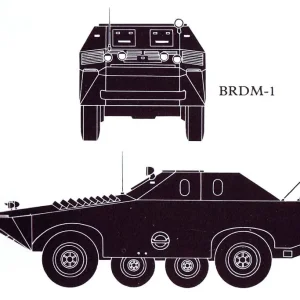 BRDM 1 silhouette plan