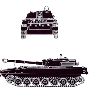 2s1 artillery silhouette plan