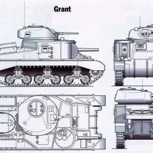 M3 Grant medium tank drawing