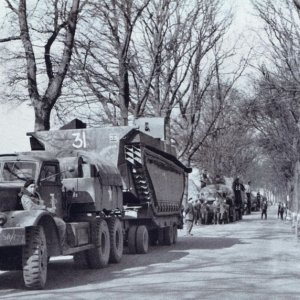 Royal Tank Regiment Cross the Rhine 1945