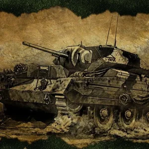 Crusader tank art