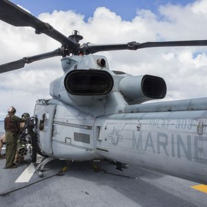 UH-1Y on USS Boxer