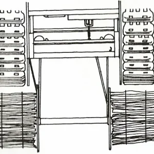 Beach track laying device drawing