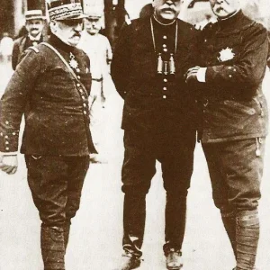 French Generals Castelnau, Joffre & Pau