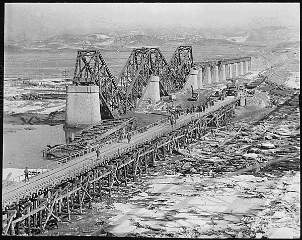 1952 March 10, ‘Freedom Gate Bridge’ Spanning The Imjin Rive