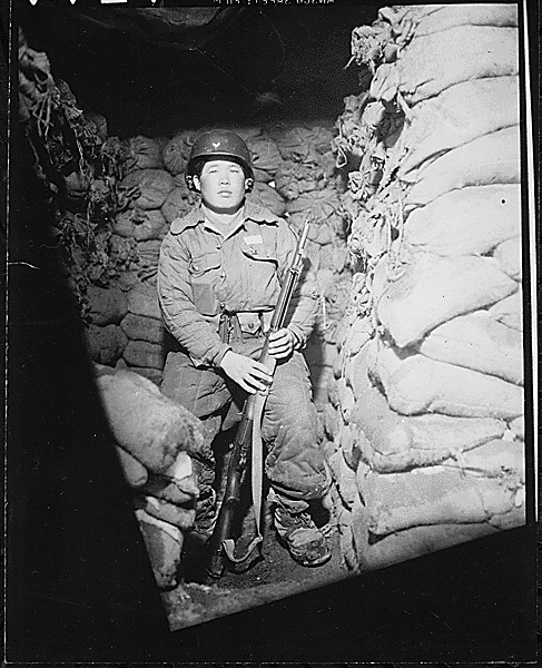 1952 March 15, A Republic Of Korea Soldier Guards The Panmun