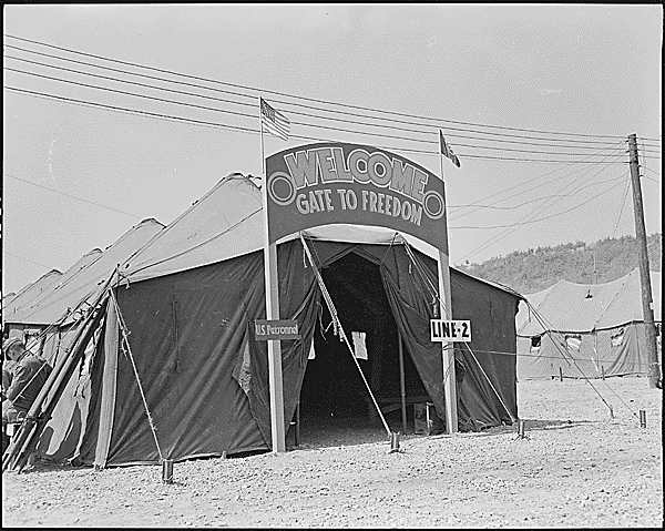 1953 April 25, A View Of A Freedom Tent At Freedom Village,