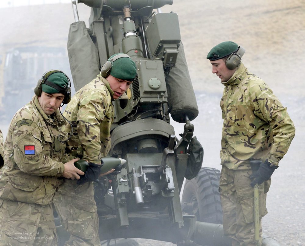 29 Commando Royal Artillery Firing a 105mm Light Gun