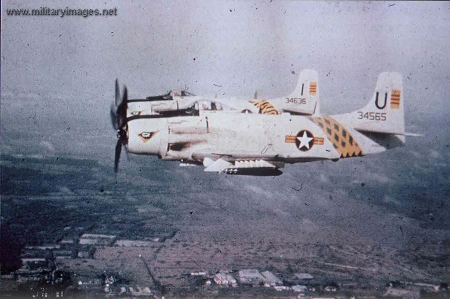 A-1H Skyraiders from the 514th Fighter Squadron