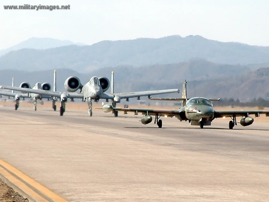 A-37 leads two A-10 Thunderbolt IIs