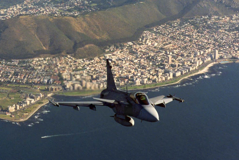 A Gripen over Capetown