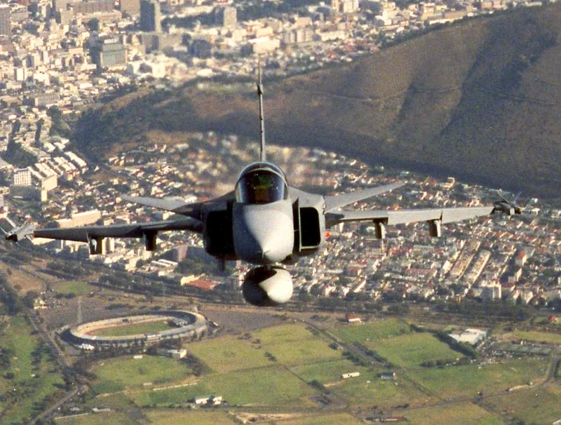 A Gripen over Capetown