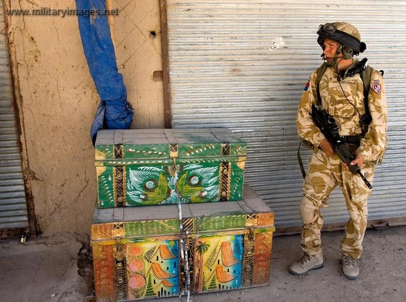 A soldier pauses during a patrol