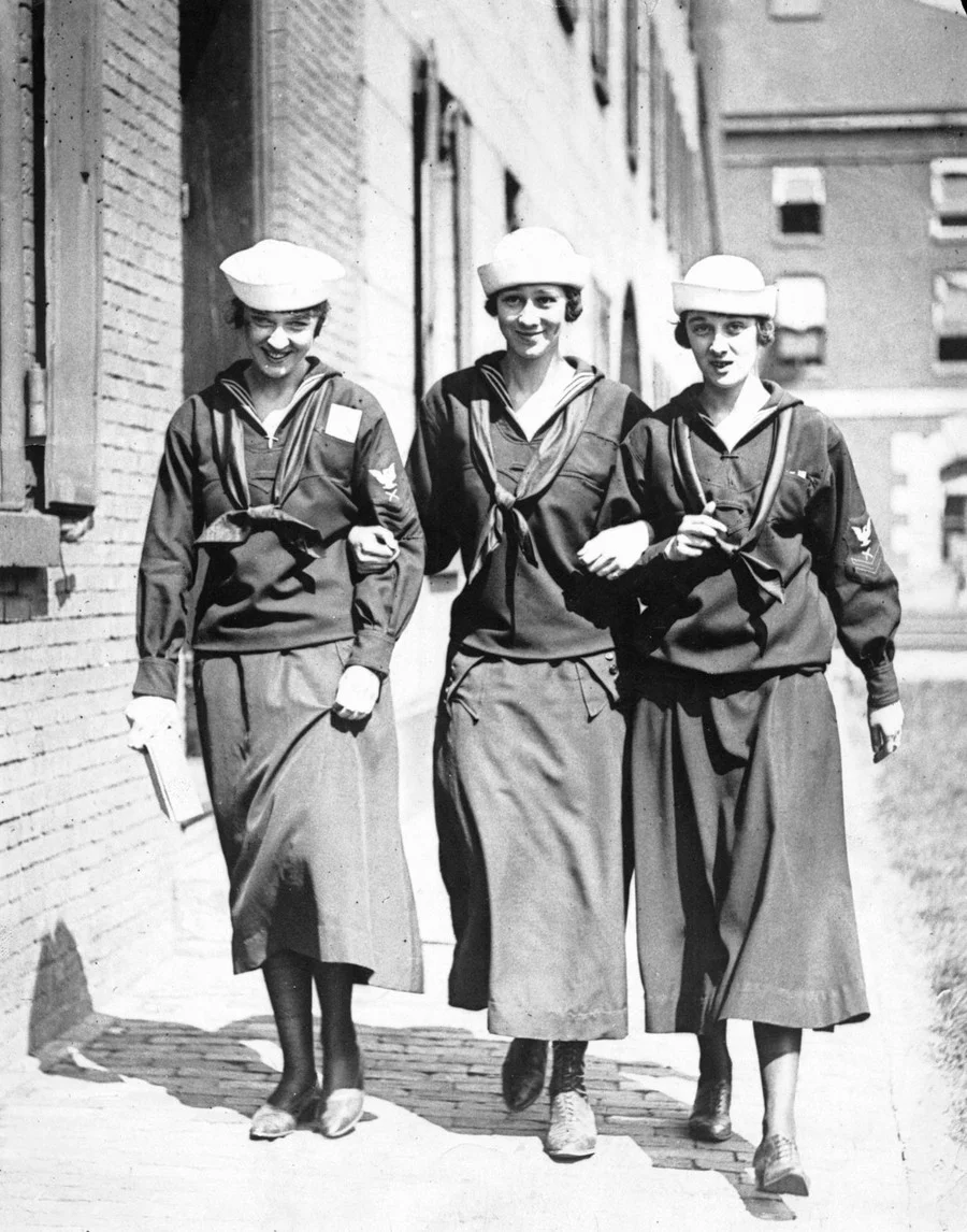 American female sailors at Boston Navy Yard