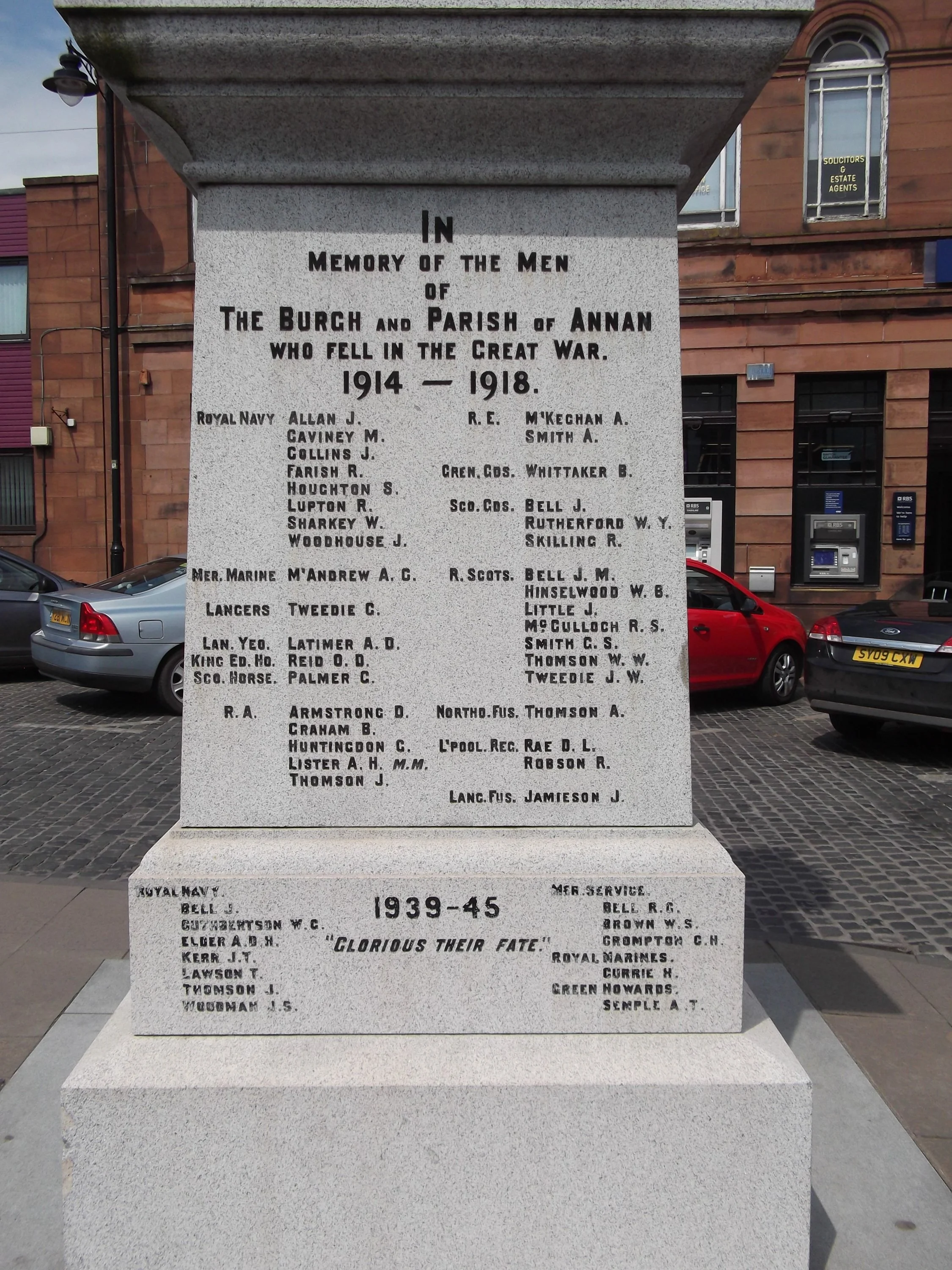 Annan War Memorial, Dumfriesshire.