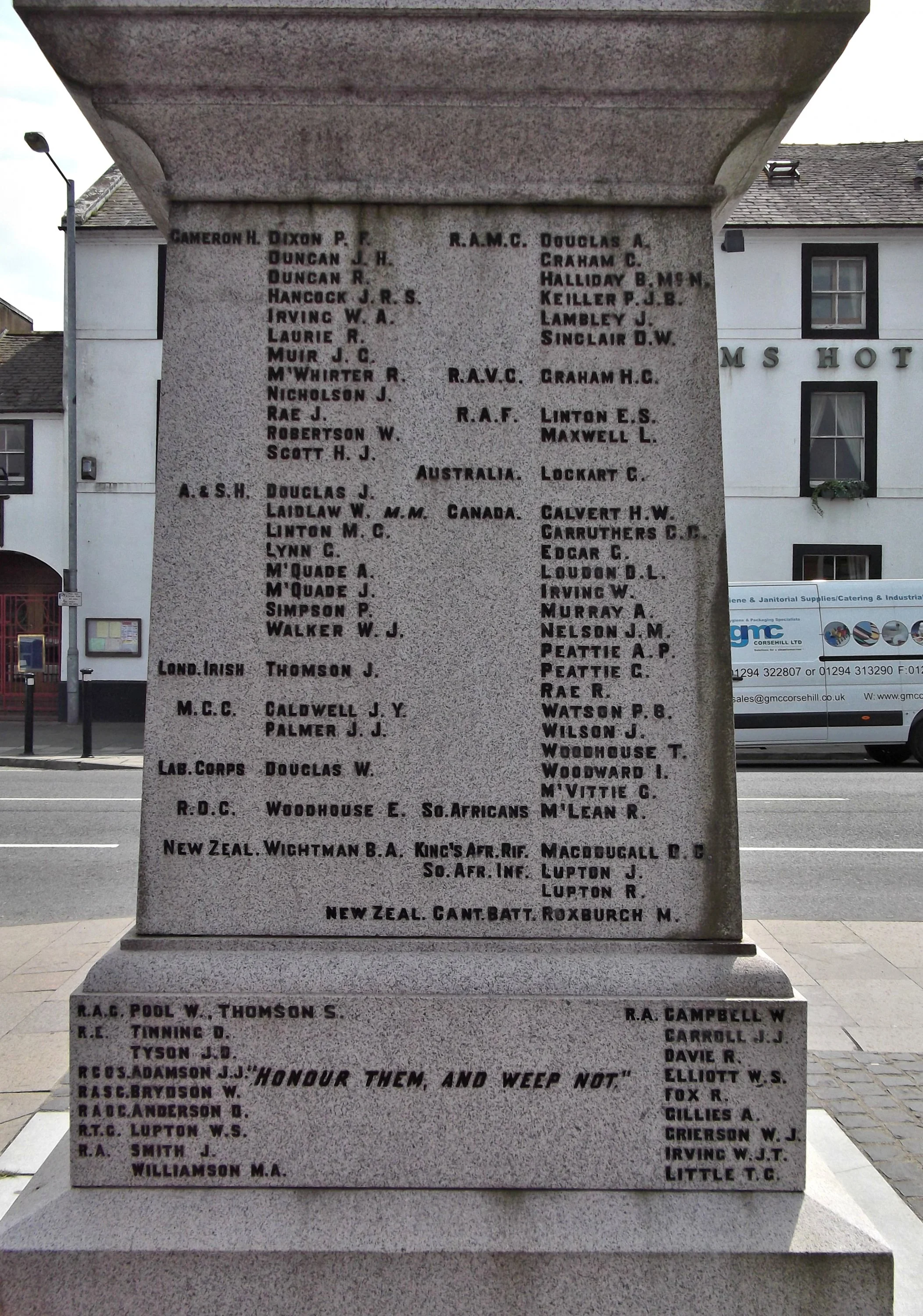 Annan War Memorial, Dumfriesshire.