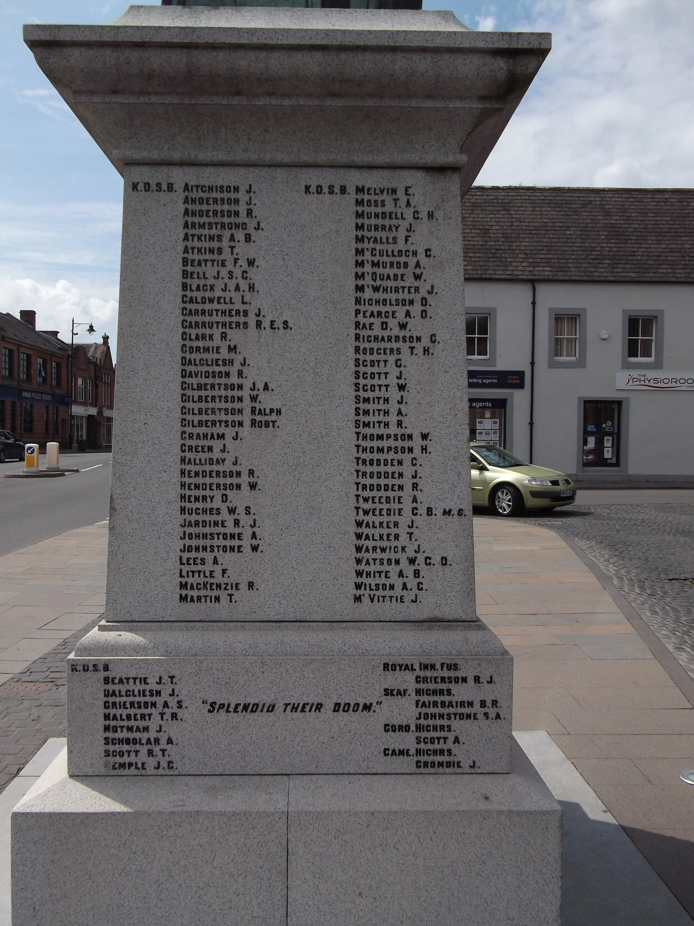 Annan War Memorial, Dumfriesshire.