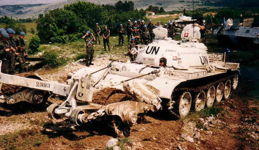 Armoured mineroller on a Russian T55 chassis