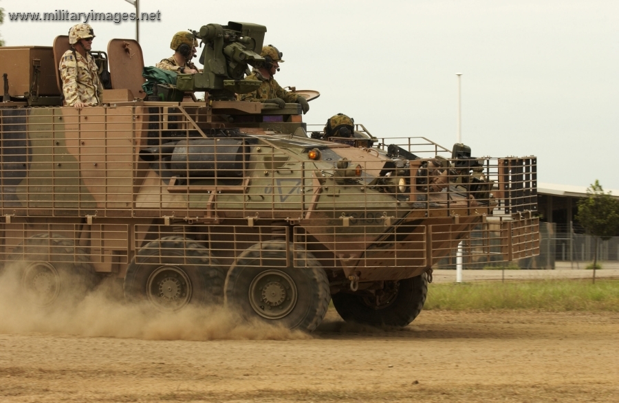 ASLAV fitted with new bar armour