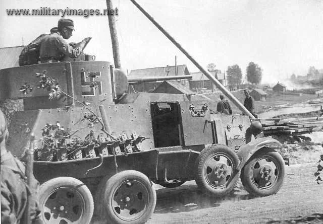 BA-3 armoured car in Suurimki on the Vitelenjoki