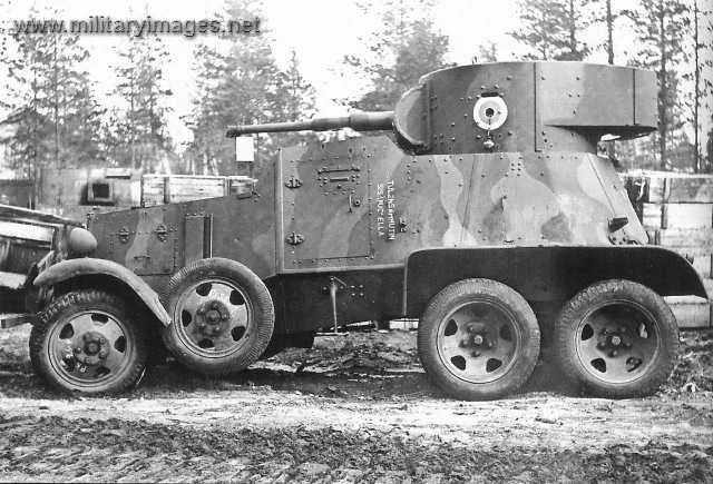 BA-6 armoured car in Jyvskyl in autumn 1945