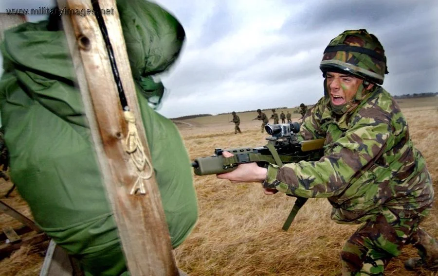 Bayonet drill on Exercise Graduate Warrior