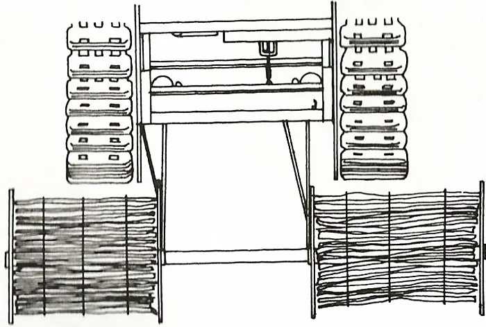 Beach track laying device drawing