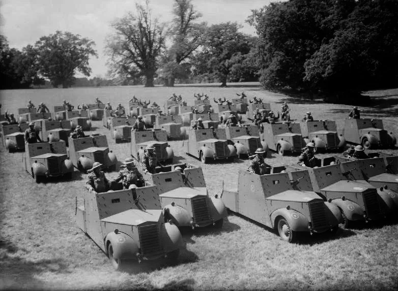 Beaverette reconnaissance cars, 25 July 1940.