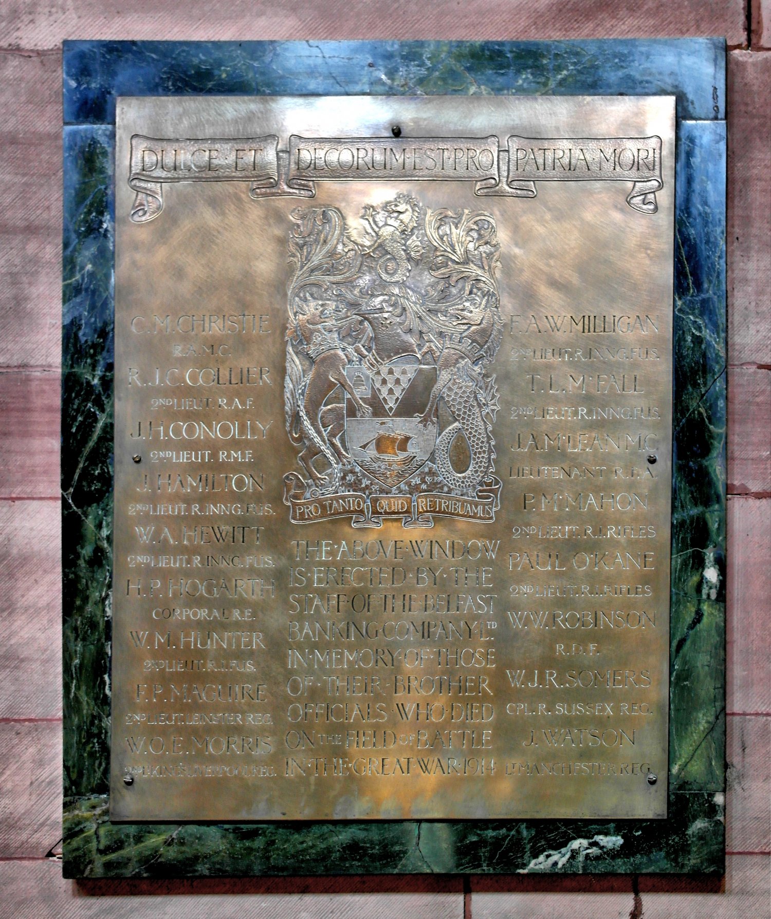 Belfast Banking Company Ltd Memorial