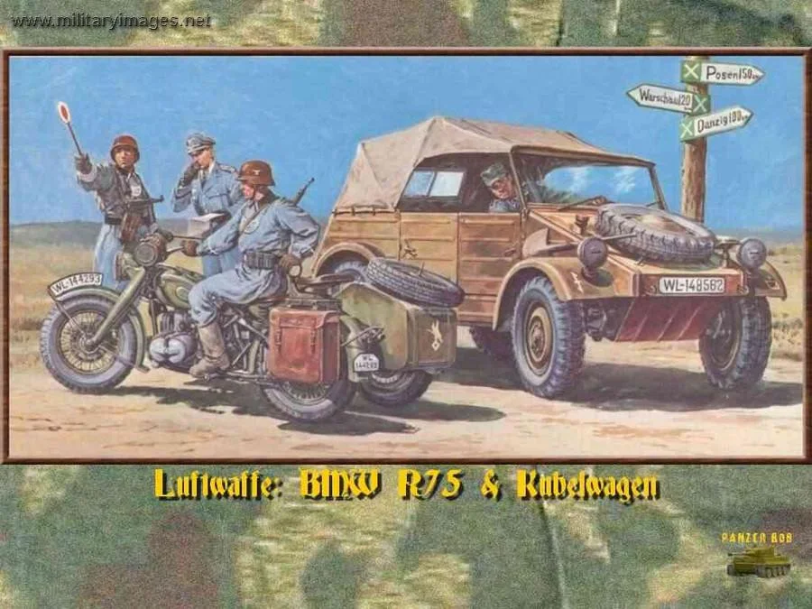 BMW R75 & Kubelwagen Luftwaffe