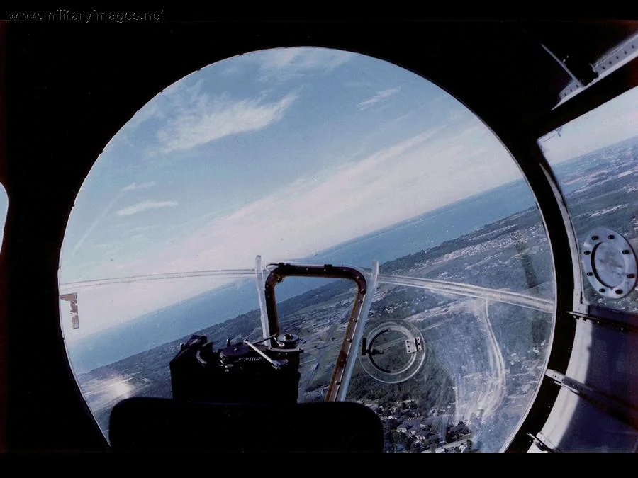 Bombardier view on B-17 Flying Fortress