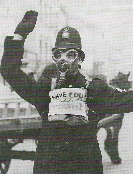 British police with Gas Mask WW2