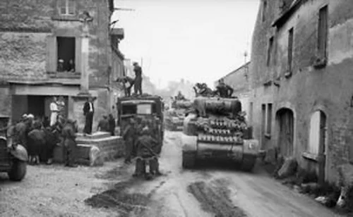 British Sherman tanks in Normandy 1944