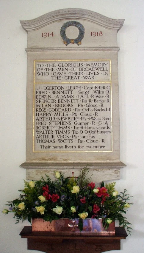 Broadwell War Memorial, Gloucestershire