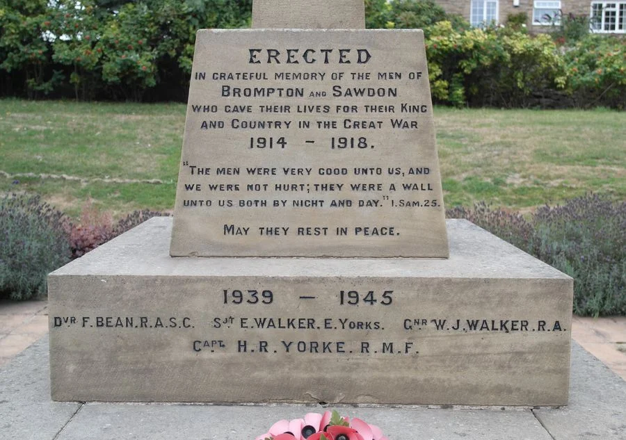 BROMPTON and SAWDON WAR MEMORIAL, YORKSHIRE